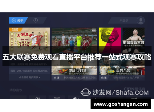五大联赛免费观看直播平台推荐一站式观赛攻略